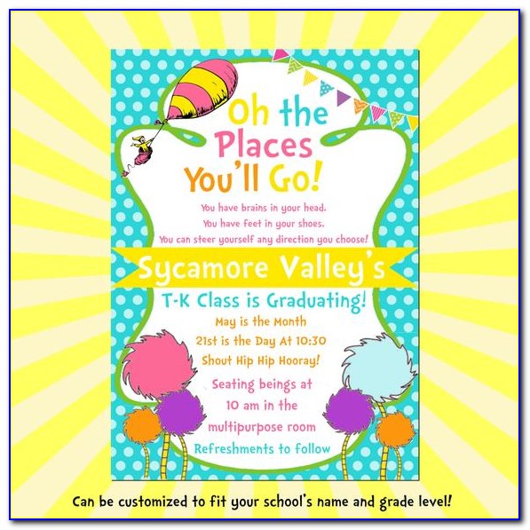 Oh The Places You'll Go Baby Shower Invitation Template