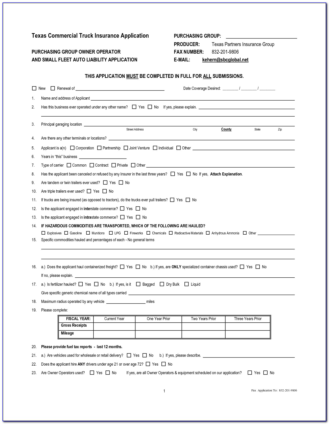 Owner Operator Truck Lease Agreement Template
