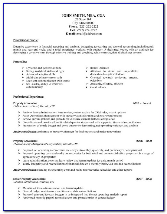 Professional Accounting Resume Templates