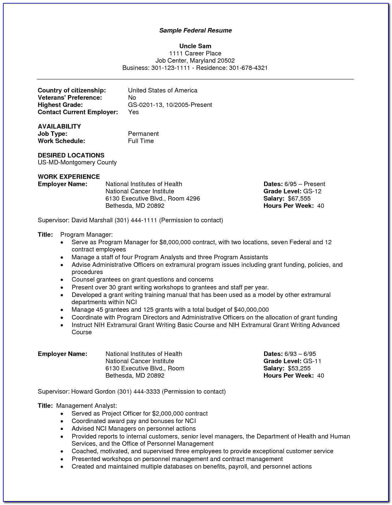 Federal Resume Writing Federal Resume Writing Services Washington Dc