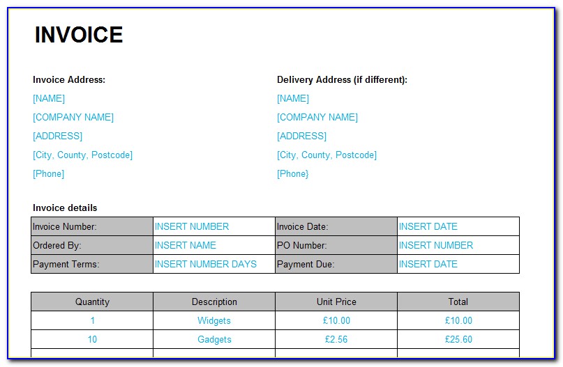 Recruitment Agency Invoice Template Free
