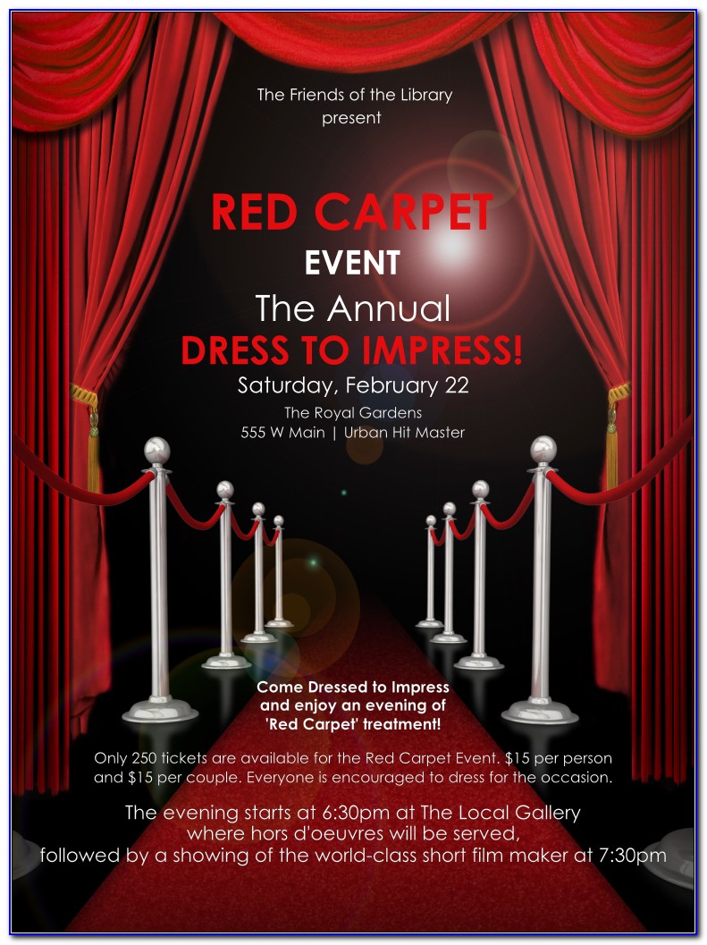Red Carpet Flyer Template Free