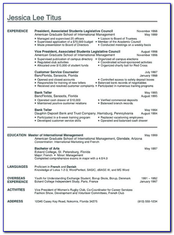 Resume For Older Workers Template