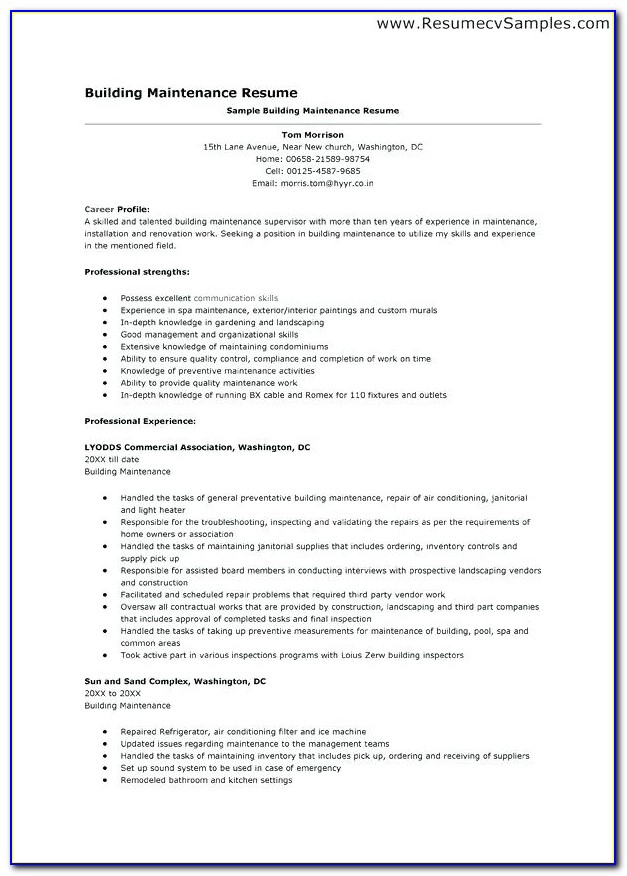 Resume Format Careerbuilder