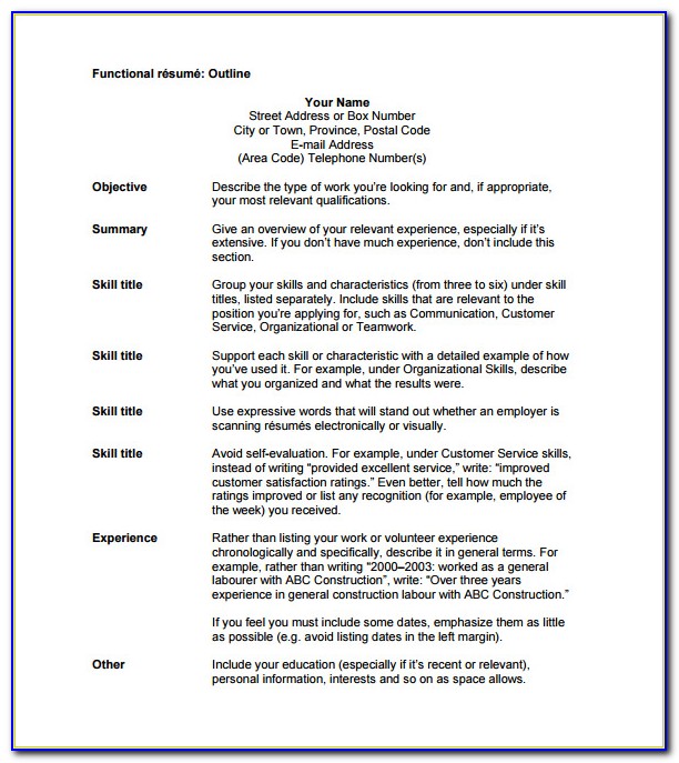 Resume Format Examples 2018