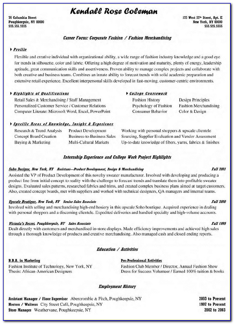 Resume Format For Assistant Manager Finance