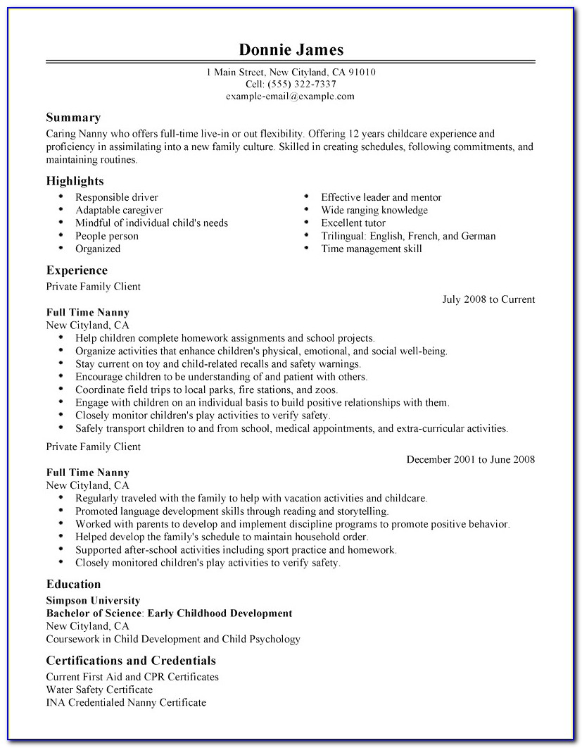 Resume Objective Examples For Part Time Jobs