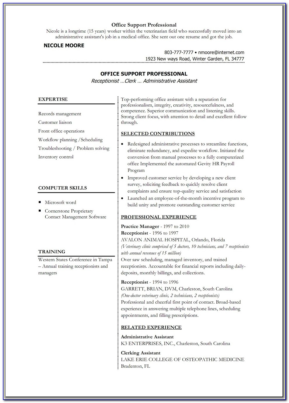 Resume On Microsoft Word 2007