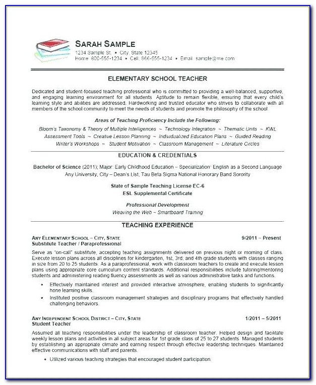 Resume Samples 2011