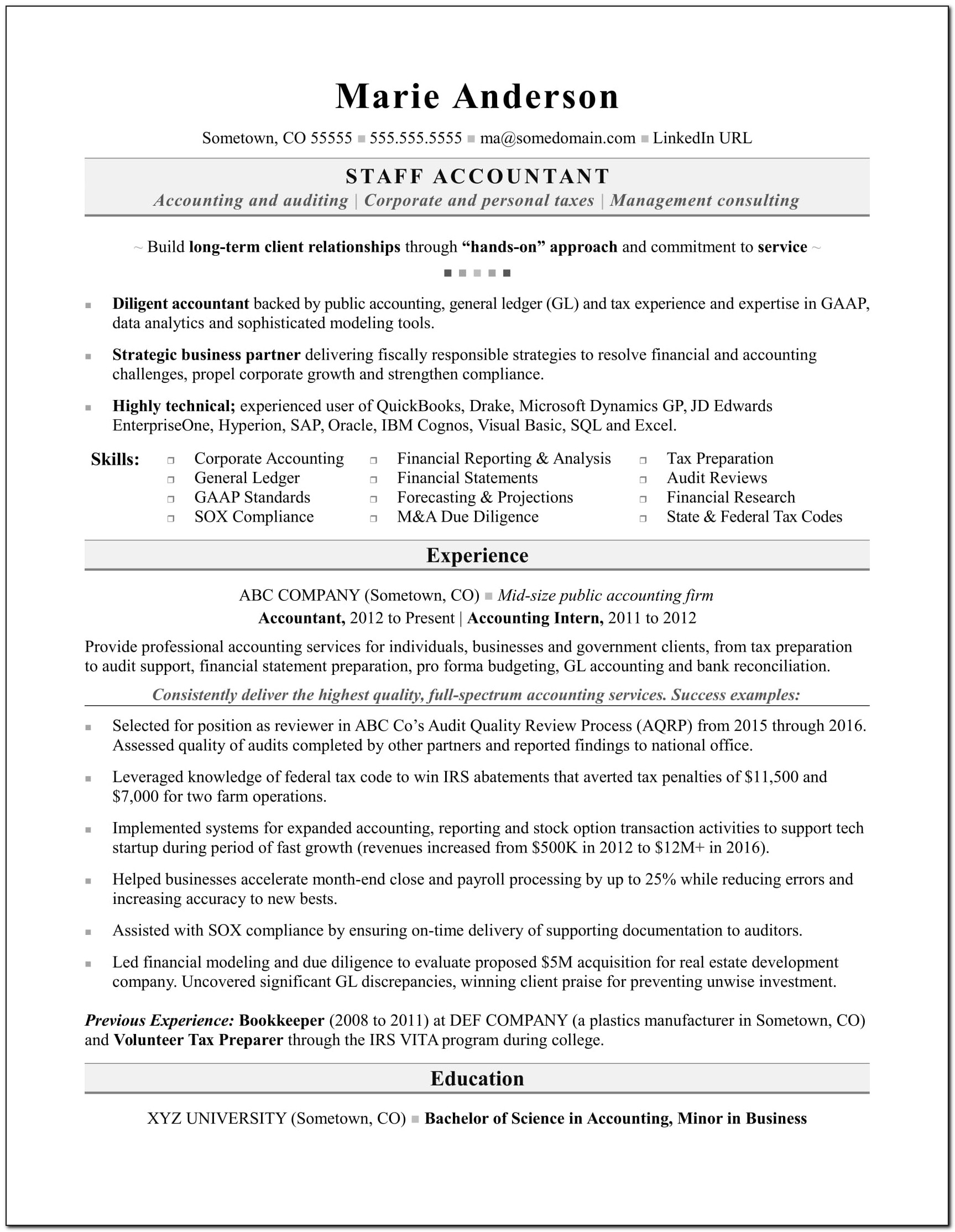 Resume Samples For Accounts Payable