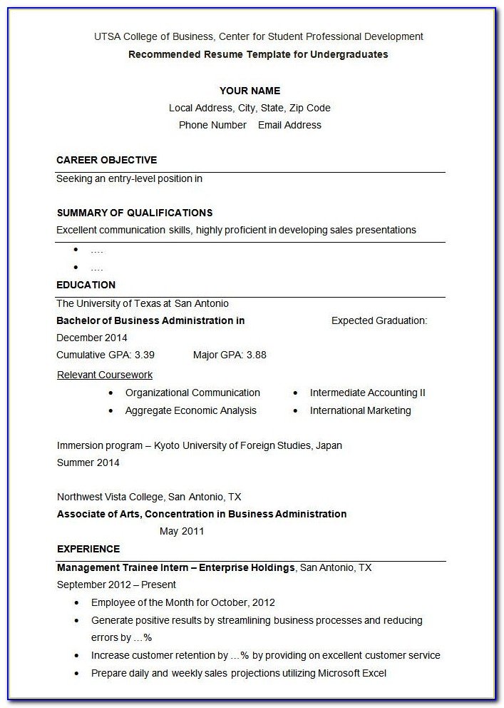 Student Resume Template – 21+ Free Samples, Examples, Format Intended For Resume Samples For University Students