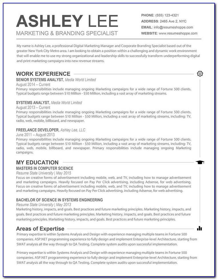 Resume Templates For Macbook Pro