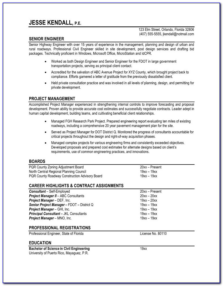 Resume Templates For Professional