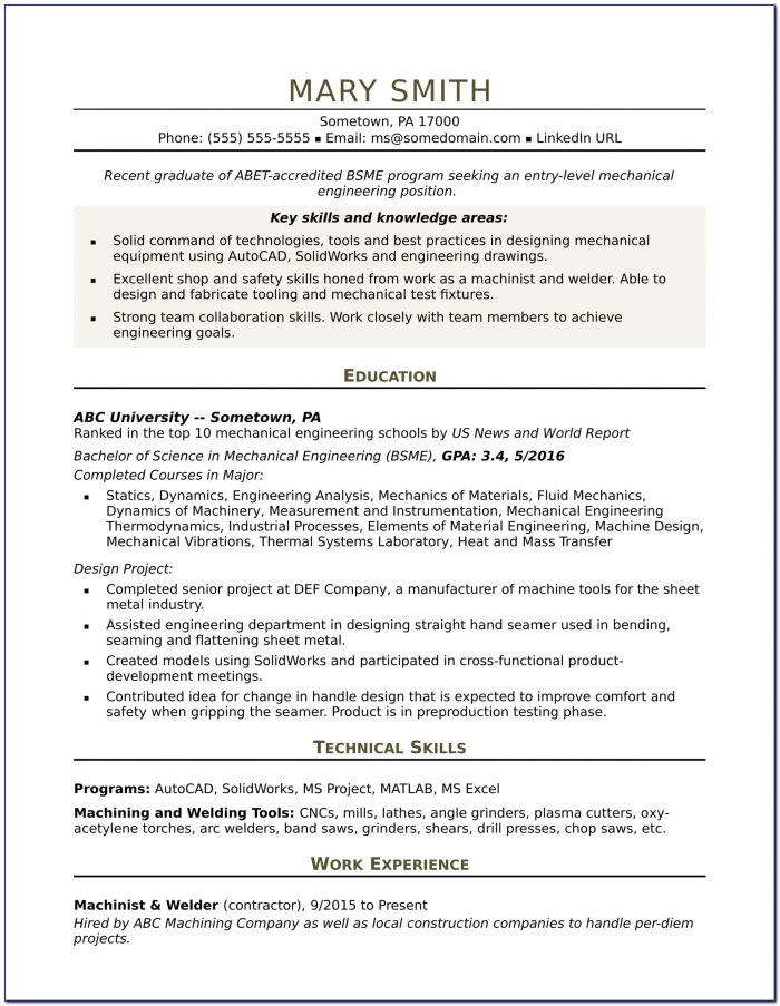 Resume Writing For Civil Engineers