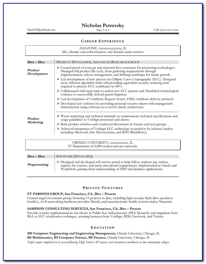 Resume Writing Service Silicon Valley