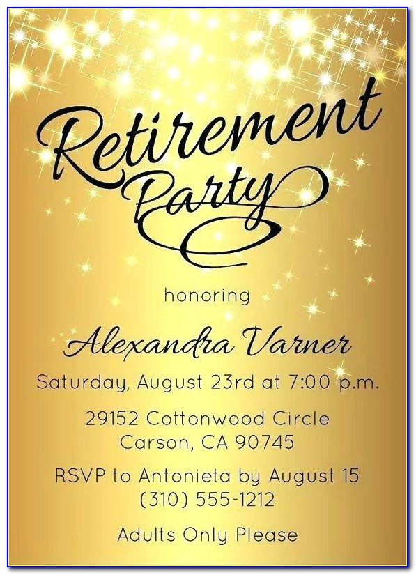 Retirement Party Flyer Template Microsoft Word