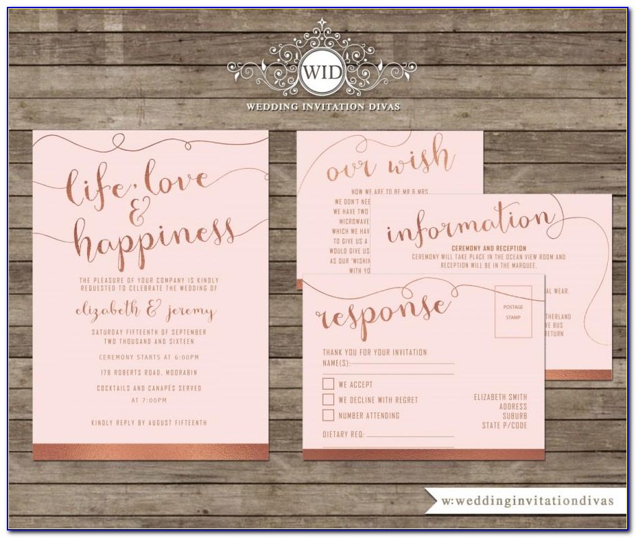 Rose Gold Party Invitation Template