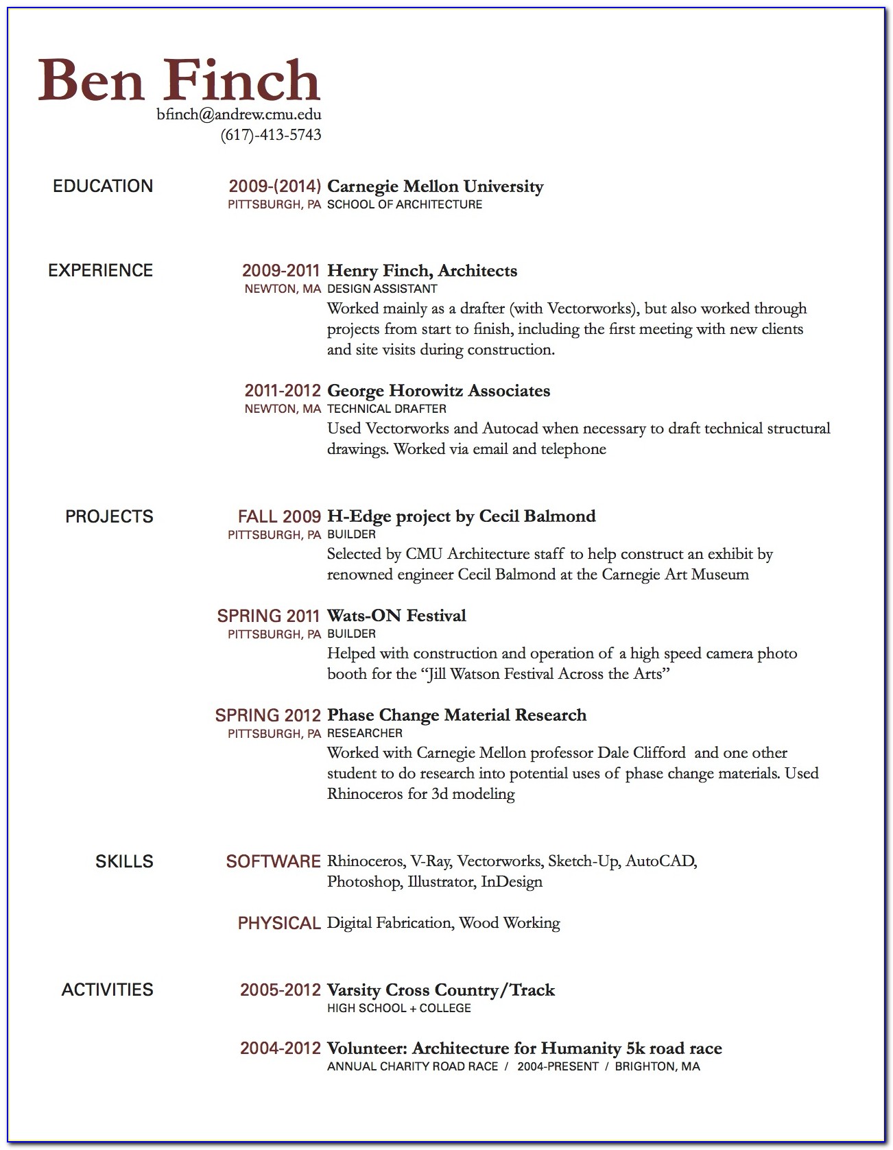 Rough Draft Of A Resume