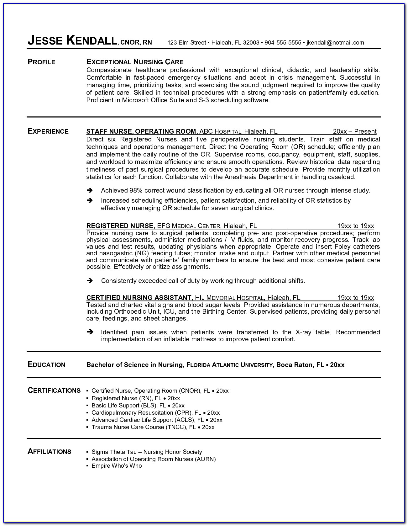 Personal Nurse Sample Resume.html For Sample Resume For Registered Nurse