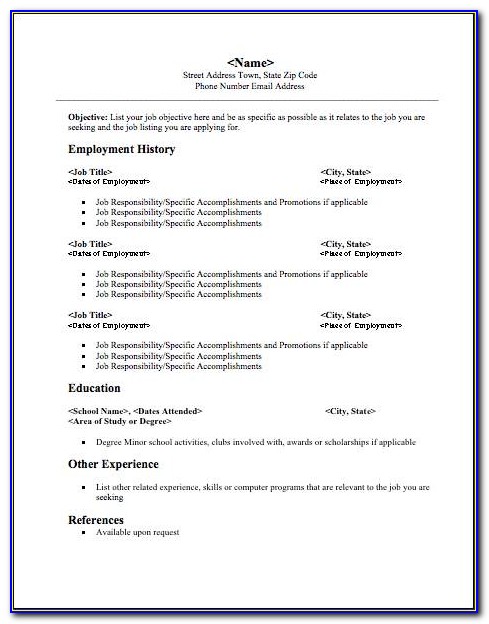 Ats Resume Template Free Download 1167