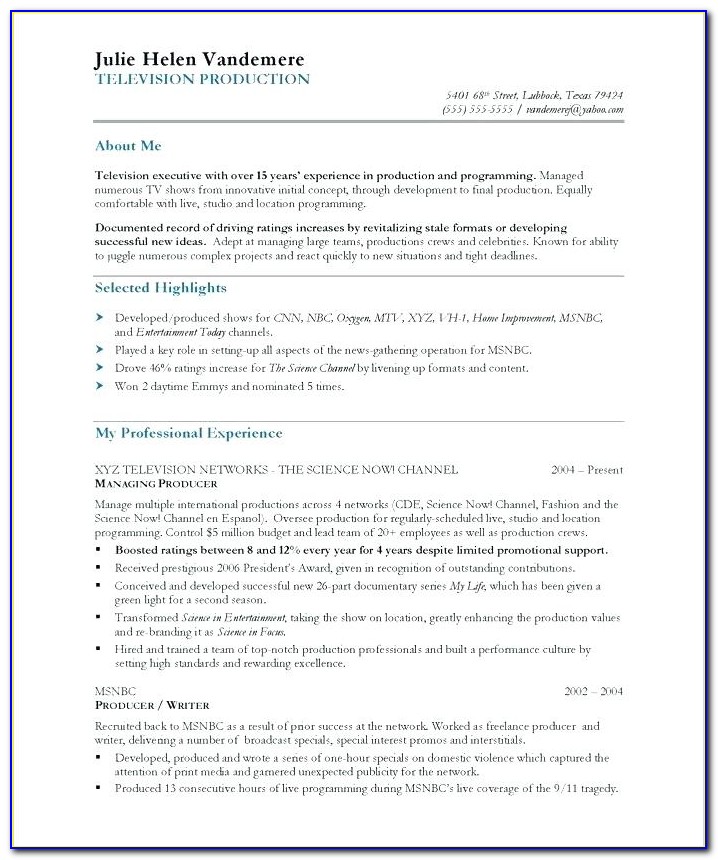 Show Me Resume Format