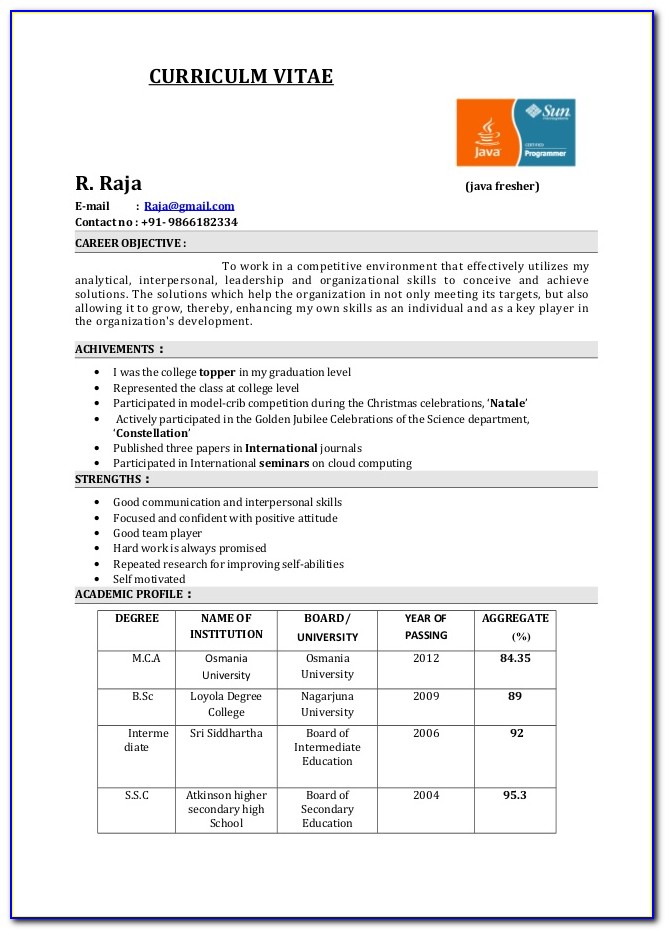 Show Some Resume Formats