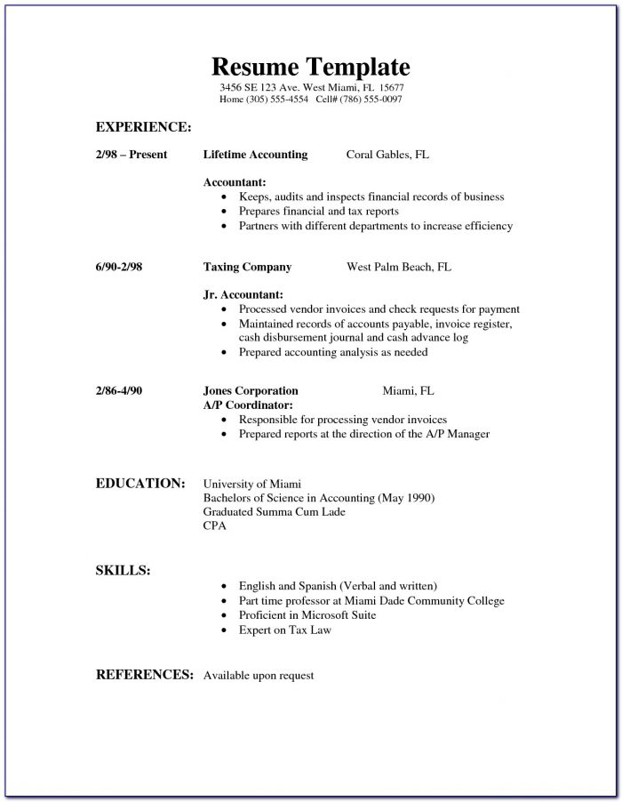 Simple Example Of Resume Objective