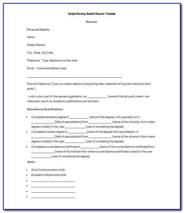 Simple Resume Format Download In Ms Word Free
