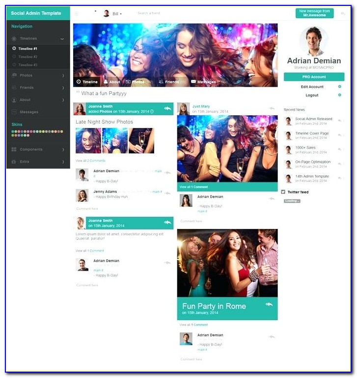 Social Networking Sites Templates Free Download