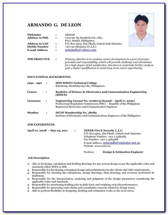 Updated Resume Templates 2017
