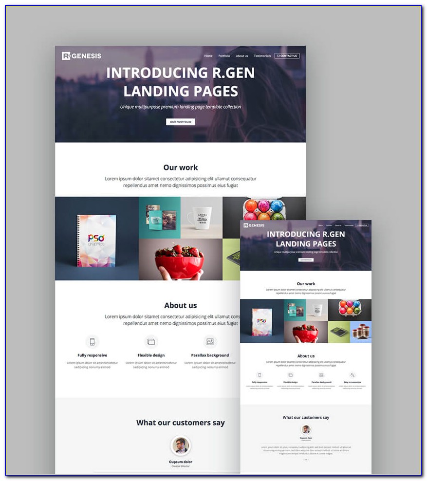 Video Background Landing Page Template