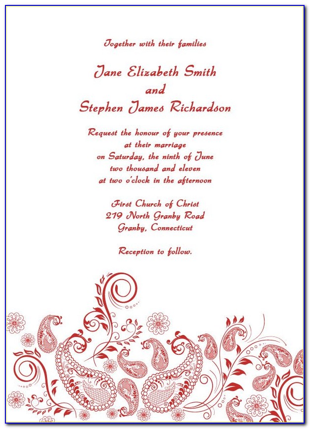 Wedding Invitation Template Download And Print