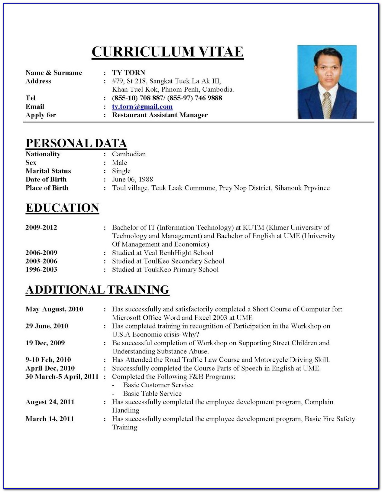 Resume Example 2018 Gse.bookbinder.co Pertaining To How To Prepare Cv Format