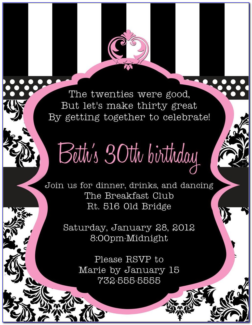 30th Surprise Birthday Party Invitation Template
