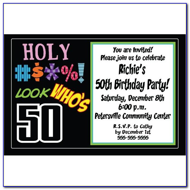 50th Birthday Invitations Template Free