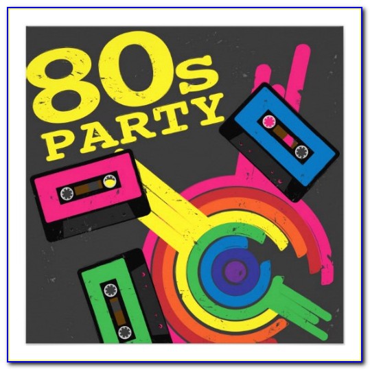 80s Themed Party Invitation Template Free