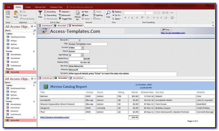 Access Database Small Business Templates