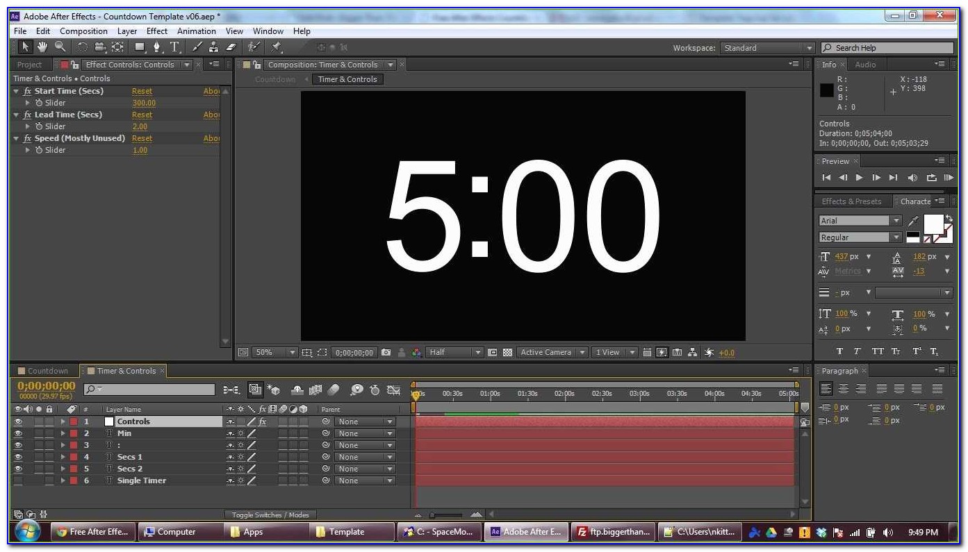 After Effects Countdown Template Staggering Free After Effects Countdown Template & Tutorial