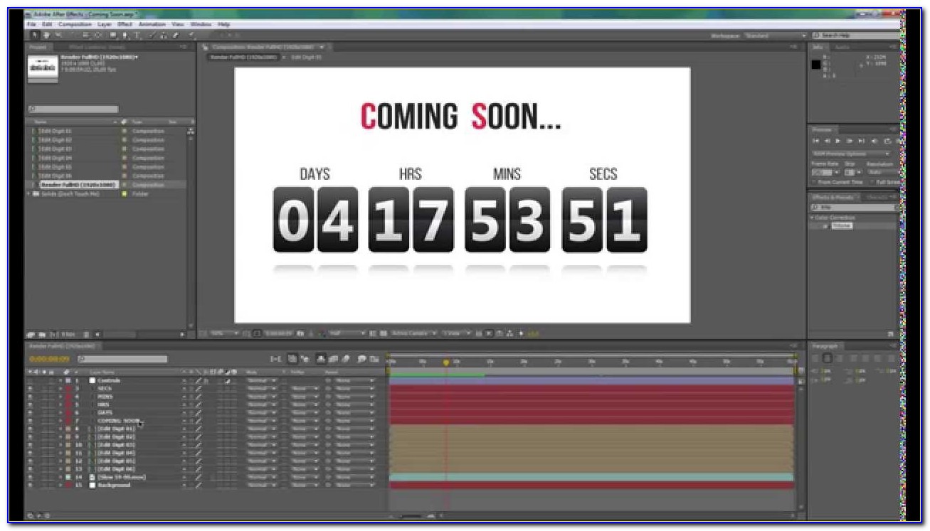 After Effects Timer Template Free Download