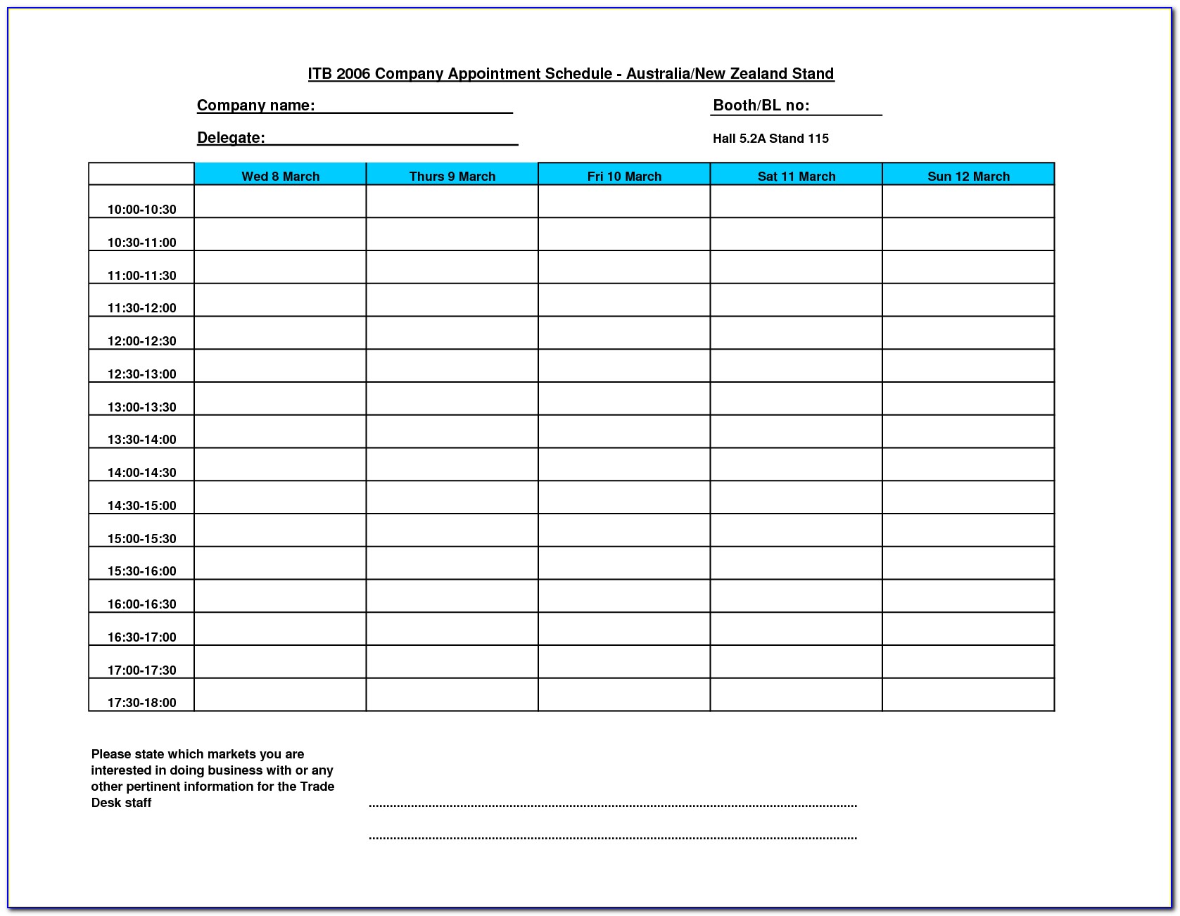 Appointment Scheduling Template Free