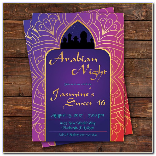 Arabian Night Invitation Template Free