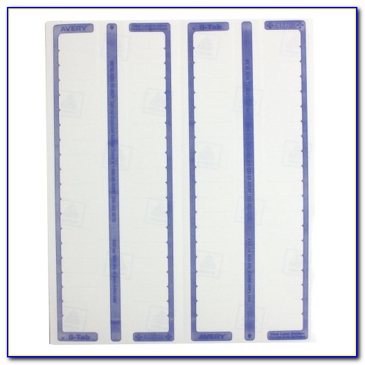 Avery Clear Label 8 Tab Divider Templates