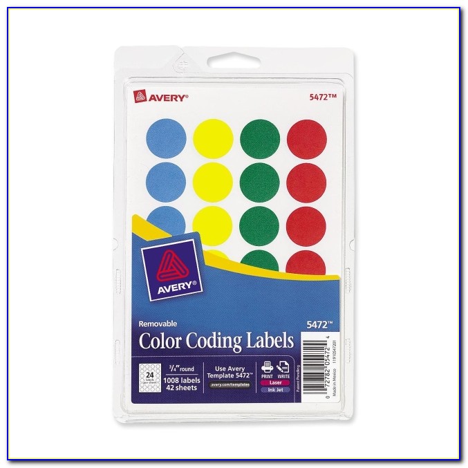 Avery Color Coding Labels Template 5472