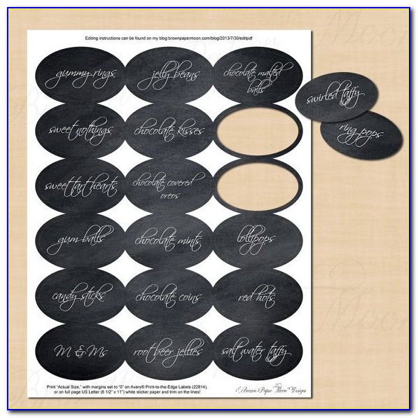 Avery Oval Labels 22820 Template