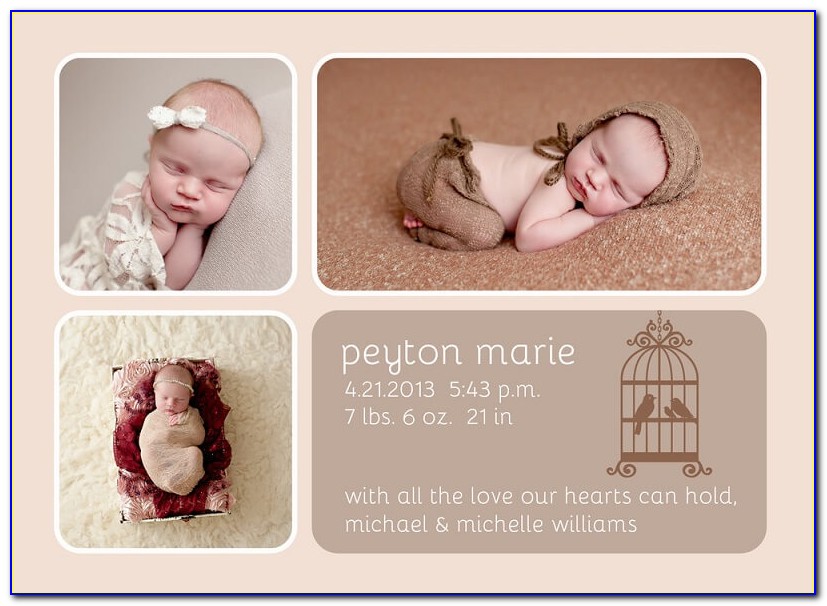 Baby Birth Announcements Templates For Free
