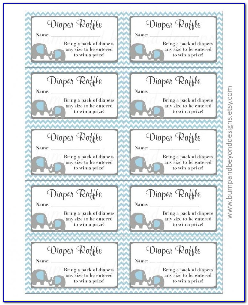 Baby Shower Raffle Tickets Template Free