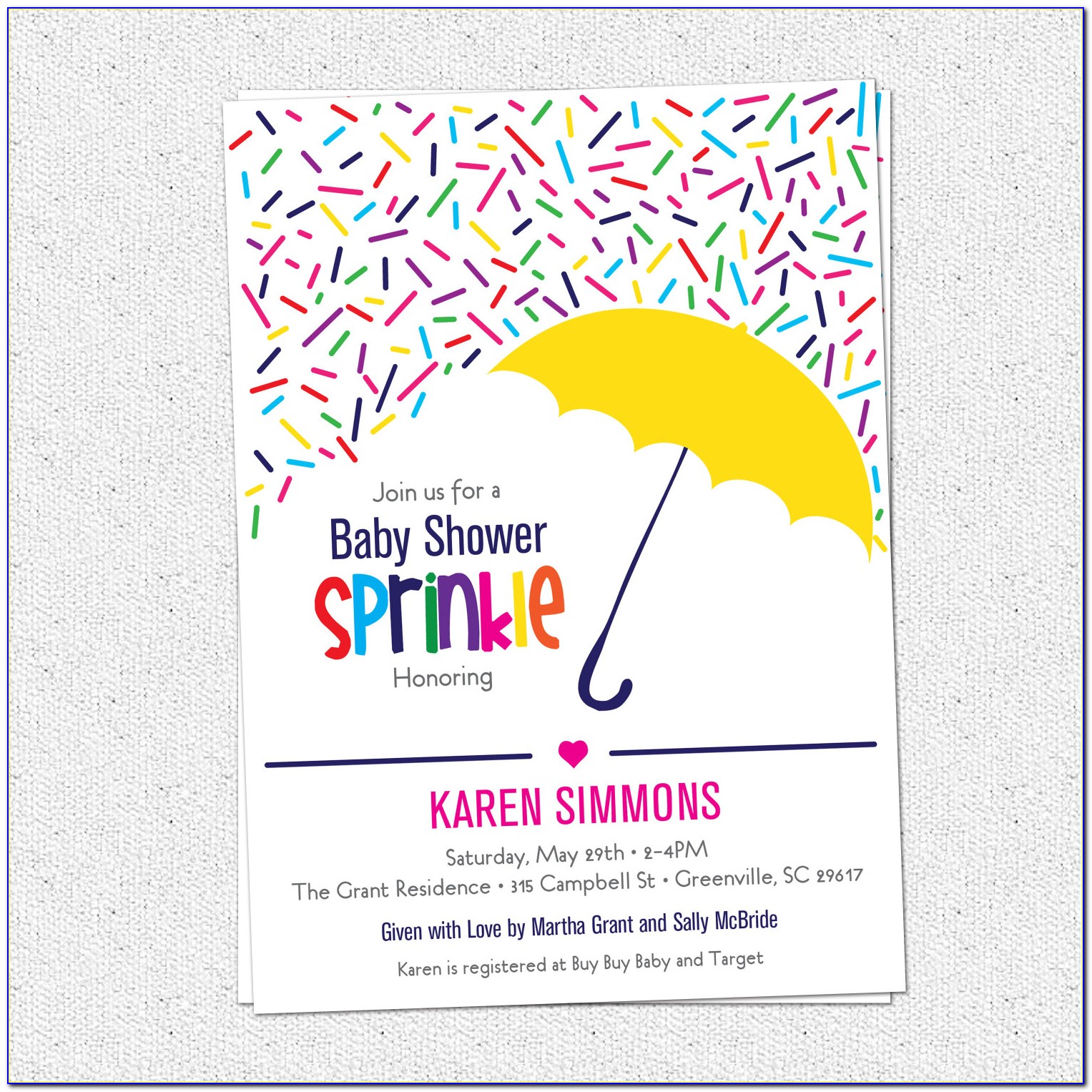Baby Sprinkle Invitations Templates Editable
