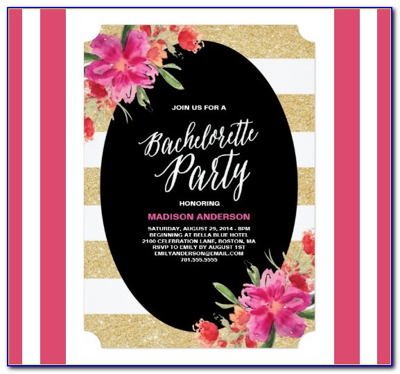 Bachelorette Invitation Templates Printable