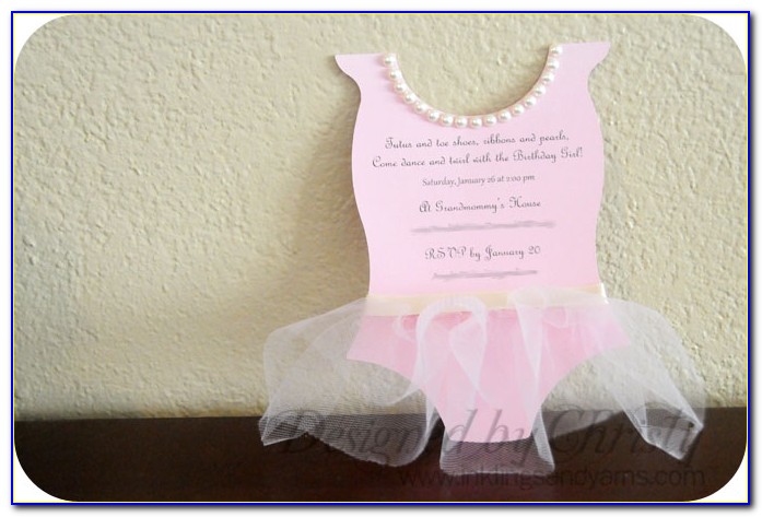 Ballerina Dress Invitation Template