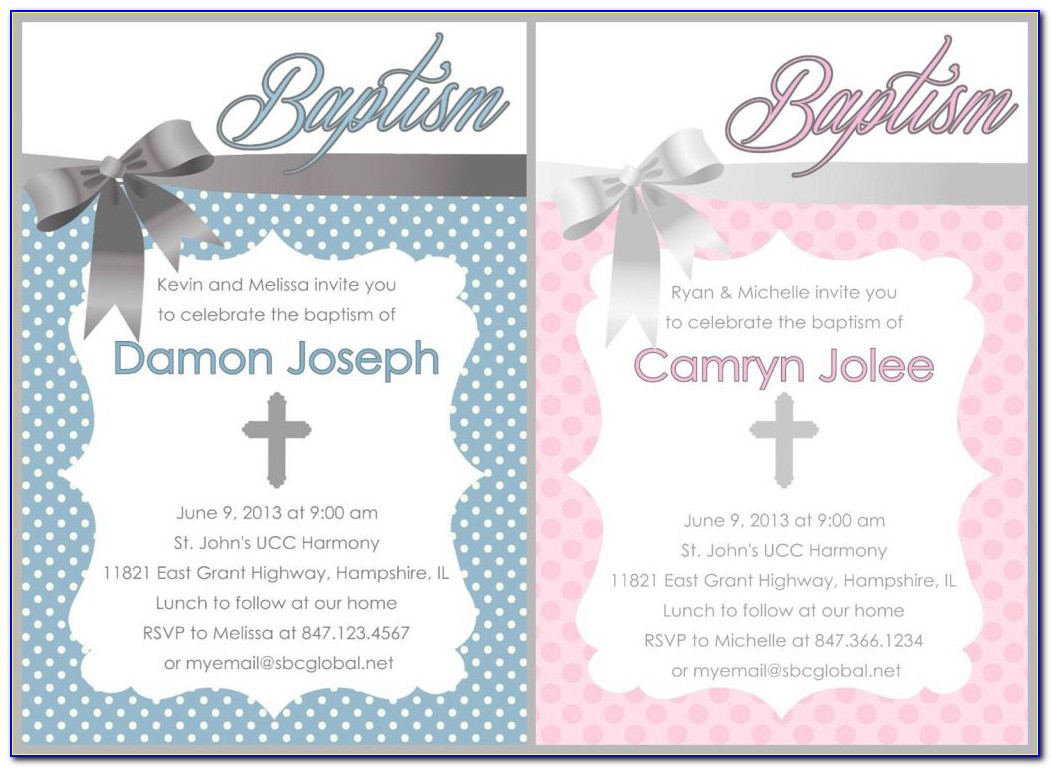 Baptism Invitation Card Template Free